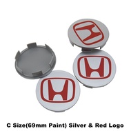 4 Units Honda Rim Cap 58MM & 69MM Wheel Center Caps Tyre Hub Caps For CITY HRV BRV CRV CIVIC ACCORD 