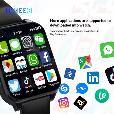Adult 4G internet Smart Watch Student Men SIM 64G Rom Android 9.0 Heart Rate Google play store downl