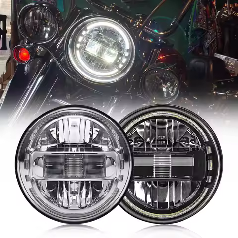 7 Inch Motorcycle LED Headlight DRL H4 Headlamp for Motorcycle JEEP Wrangler JK Harley Touring Road 