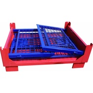 J-H/Foldable Storage Cage Metal Box Pallet Logistics Truck Stacking Box Stacking Rack Stainless Stee