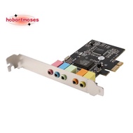 PCIe Sound Card PCI-E X1 CMI8738 Chip 32/64 Bit Sound Card Stereo 5.1 Channel Desktop Built-in Sound