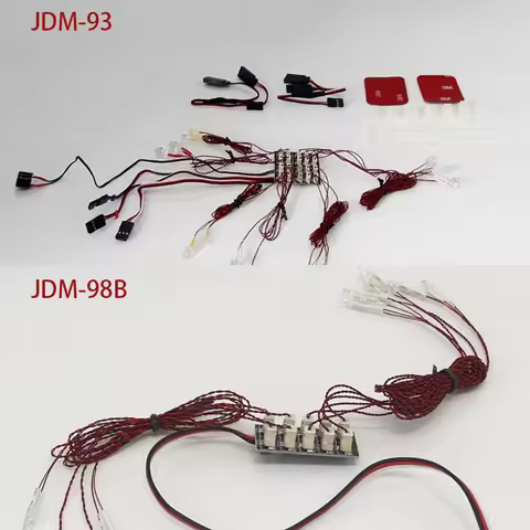 Light System 1/14 JDM 93 Hydraulic RC Loader and JDM 98 RC Bulldozer For Lesu Tamiya KABOLITE Engine