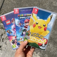 NINTENDO SWITCH MARIO RABBIDS LEGO MOVIE/ POKEMON LETS GO PIKACHU/