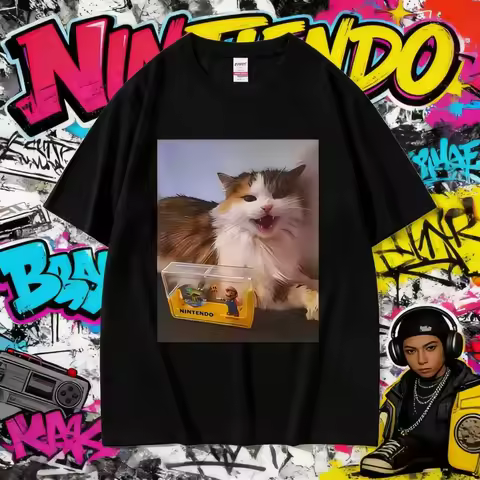 Forsaken Skin 007n7 Love Cat T Shirt Men Women Game Cosplay Tshirt Funny Graphic 100% Pure Cotton Pr