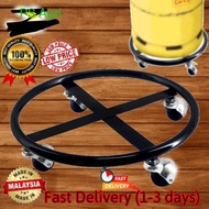 🌟4 Wheel Iron Gas Tank Stand Roller