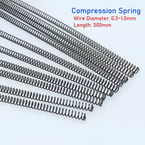 Compression Spring Wire Diameter 0.3/0.4/0.5/0.6/0.8/0.9/1mm Length 300mm Y-type Pressure Helical Co
