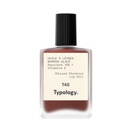 Typology T40 Glazed Chestnut Lip Oil, Moisturizing with 10% Squalane and Vitamin E UPIY