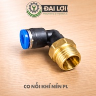 [Unbeatably Cheap] PL Pneumatic Connector | 90 Pin Connector 1 Pipe End 1 Threaded End - Solid Pneum