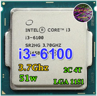ซีพียู CPU Intel Core i3-6100 2คอ 4เทรด 51W LGA 1151 ฟรีซิลิโคน1ซอง i3 6100 As the Picture One