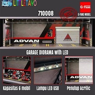 BEST SELLING G-FANS MODEL SCALE 64 DIORAMA DIECAST HOTWHEELS GARAGE ADVAN YOKOHAMA MINI GT LANCER EV