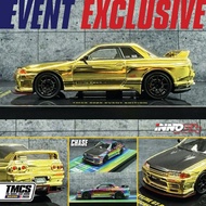 INNO64 NISSAN SKYLINE GT-R (R32) "TOP SECRET" TMCS 2025 EVENT EDITION IN64-R32TS-TMCS25 GOLD