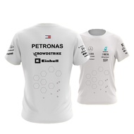 F1 Racing Mercedes-Fleet of Mercedes-Benz Racing Suit Lapel T-Shirt Car Fans Short Sleeve T-shirt HX