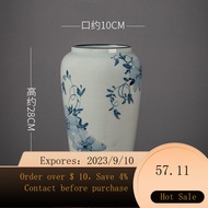 Hand Painted Blue and White Porcelain Jingdezhen Vase Flower Flower Pot Flower Holder Chinese Hydroponic Flower Decora
