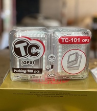 กล่องพลาสติกใส เบอร์ 101 เนื้อ OPS ไม่เป็นไอ(100 ใบ/แพค) TC-101