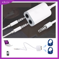 VHOIC Earphone Stereo Extension Jack Plug 1 Male To 2 Female 3.5mm Headphone Y Splitter Audio Cable White