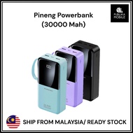 [PM] Pineng PN-799PD 22.5W Fast Charge Powerbank Built-in Cables (30000mAh) PN799 | Colourful powerb