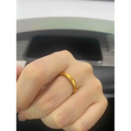 ring ring woman Genuine Vietnam Sand Gold Frosted Ring Men Women 999 Simulation Gold Non-Fade Ancien