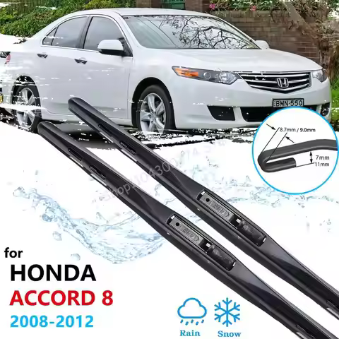 Car Wiper Blades for Honda Accord 8 2008 2009 2010 2011 2012 Front Window Windscreen Windshield Wipe