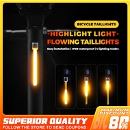 Bike Tail Light Rechargeable Waterproof Blinker Light for Bike Rear Warning Taillight Meteor Light