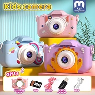 Kids Camera, 1080P Kids Digital Camera with 32GB TF Card,Unicorn Camera Cover/HD Video /5 Educationa