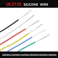 UL3135 Soft Silicone Rubber Copper Wire  30AWG 28 26 24 22 20AWG ~10AWG  Insulated Flexible Electron