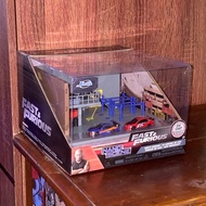 Jada Toys Fast & Furious Nano Scene – Han's Garage Diorama Set Nissan Silvia S15 Mitsubishi Lancer E