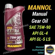 MANNOL 8103 75W-90 GL-4 / GL-5 LS (Limited Slip) Synthetic Manual Gear Oil (1L) Minyak Gear Manual