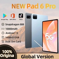 2025 new original pad 6s Pro tablet computer Android 14 / 16GB+1T 11 -inch 4K Snapdragon 888  10000m