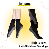 CITRUSOX Anti-Skid Crew Above-Ankle Nylon Stockings with Nonslip Sole (Free Size) #1228