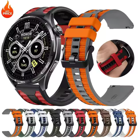 22mm Sport Bracelet Band For Honor Watch 6 Pro/6Plus Colorful Band For Honor Watch 4 5Pro/5 Ultra/ES