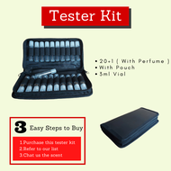 Scent 101 RESELLER TESTER KIT Complete Set 21 Pieces Testers with Leather Zipper Pouch