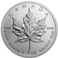 2013 Canadian Maple Leaf 1 oz .9999 Silver Coin in Capsule (Spotted)