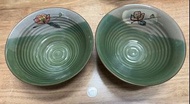 全新 早期 古董碗 絕版 陶瓷 瓷碗 碗公 2入