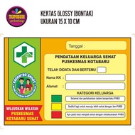 Health sticker paper size 15 x 10 cm