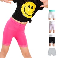 กางเกงเซฟตี้ลูกไม้หุ้มขาชุดชั้นในสำหรับเด็กอายุ9-16ปีกางเกงขาสั้นสำหรับฤดูร้อนเด็กผู้หญิง