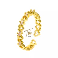 Tala 18K Gold Kyle Inspired - Hollow diamond heart Ring Exquisite packaging Fashion accessories