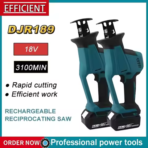 DJR189 18V Cordless Electric Reciprocating Saw Brushless Rechargeable Wood Metal Cutting Saw Portabl