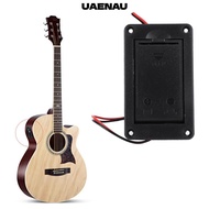 UAENAU 9V Battery Box​, 9V Battery Compatible​ ​Black ​Guitar Battery Holder​, Great accessory Batte
