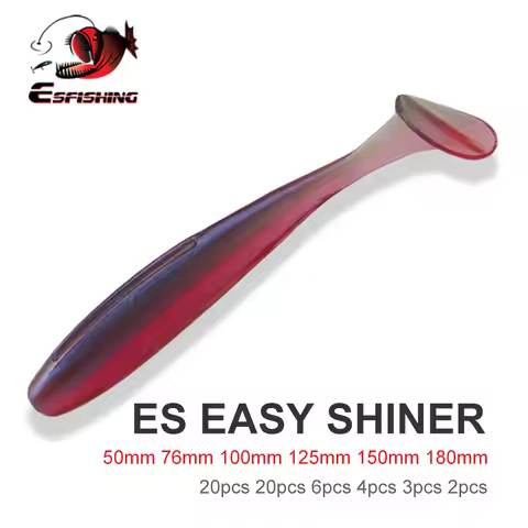 ESFISHING fishing lures Soft Baits 50 76 100 125 150 180mm ES Easy Shiner Isca Artificial Silicone P