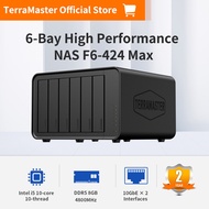TerraMaster F6-424 Max NAS Storage - 6Bay Core I5 1235U 10คอร์12กระทู้RAM DDR5 8GBพอร์ต10GbE คู่ประส