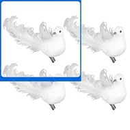 [TWILIGHT]4 Pack of Artificial Doves Foam Doves Peace Doves for Wedding Decorative