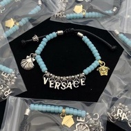 Versace 字母藍珠手鍊 原裝盒/紙袋/卡紙/塵袋 順豐包郵