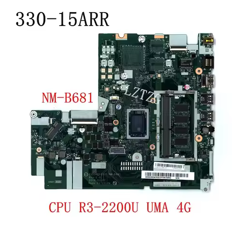 NM-B861 For Lenovo Ideapad 330-15ARR Laptop Motherboard CPU R3-2200U D4G UMA FRU 5B20R56763 100% Tes
