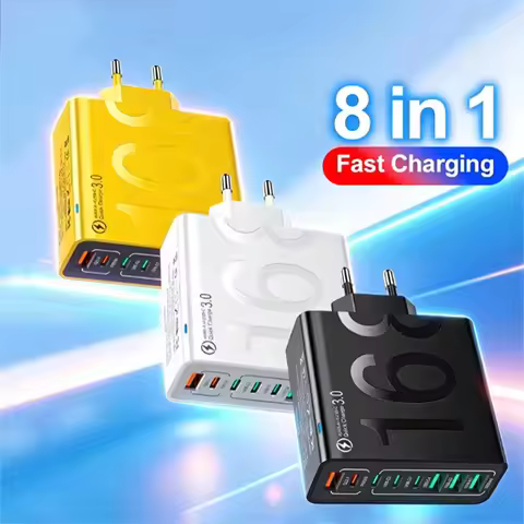 150W 4USB 4Type-C Multi-Port QC 3.0 Fast Charger with PD 25W Fast Charging For Xiaomi Samsung and Ap