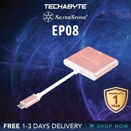 SilverStone Technology SST-EP08P |  USB Type-C Multi-Purpose Hub with USB Type-A, USB Type-C, and HDMI (Pink)