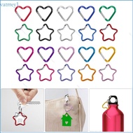 VAT1 10Pcs Heart Star Carabiner Clip KeyRings Keychains Metal Spring Snap Hook