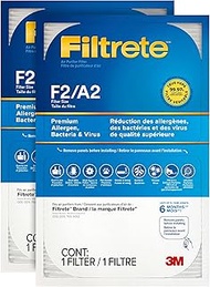 Filtrete F2 Room Air Purifier Filter, True HEPA Premium Allergen, Bacteria, and Virus, 13 in. x 8.2 