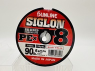 สาย Sunline Siglon Braided Fishing Line PEx8 / สาย PE Sunline Siglon ถัก 8 ม้วนละ 100 เมตร