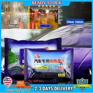 12pcs Car Rain Repellent Wipes Mirror Anti Fog Wipes Glass Water Repellent Anti-Fog Wet Tissue Wipes