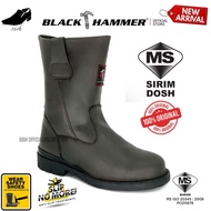Original Black Hammer Men 4000 Series High Cut Slip On Safety Shoes BH4666 [SIRIM] 4666